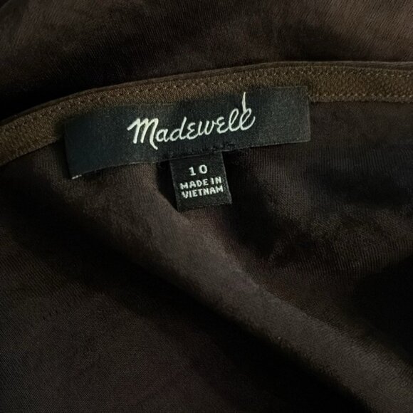 Madewell Satin Sleeveless Maxi Slip Dress Dark Carob Size 10 - Picture 8 of 10